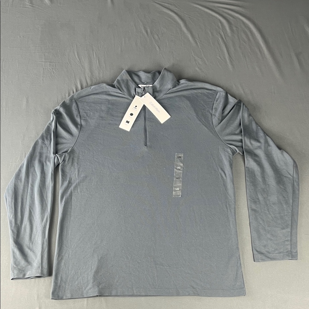 Calvin Klein Collection Men's Large Steel Blue Long Sleeve Shirt